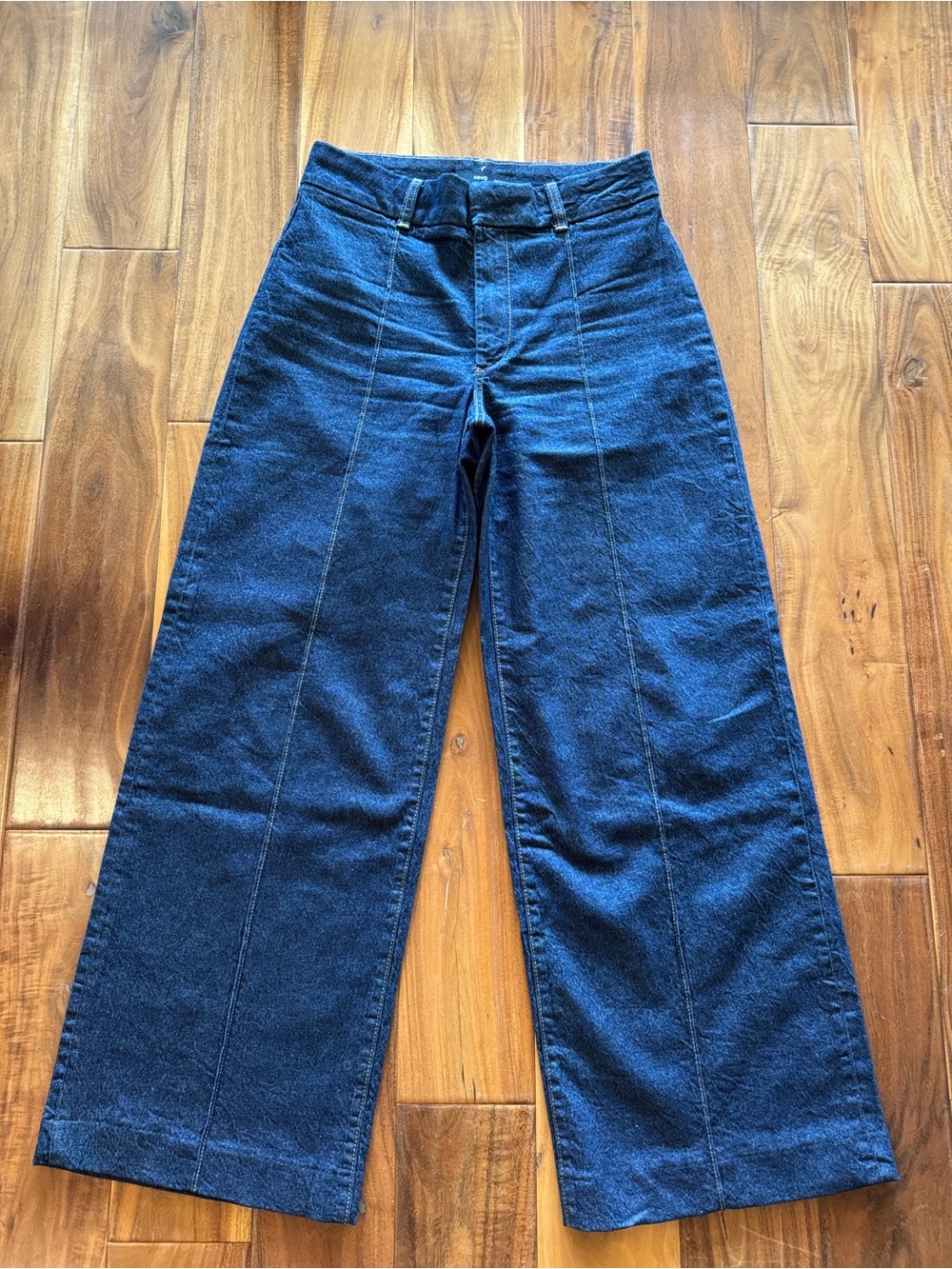 Mango Dark Blue Wide-Leg Jeans